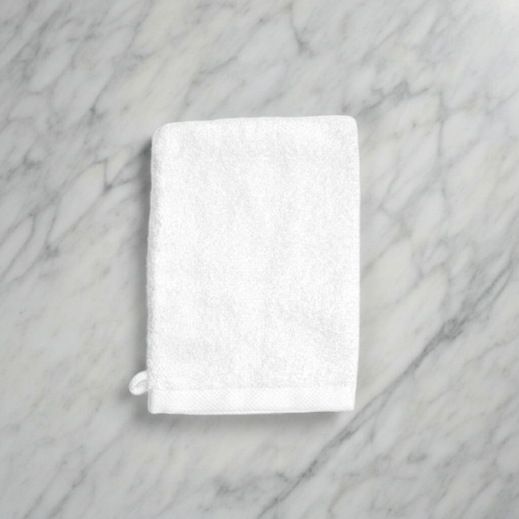 Gant de toilette Alpha – Blanc
