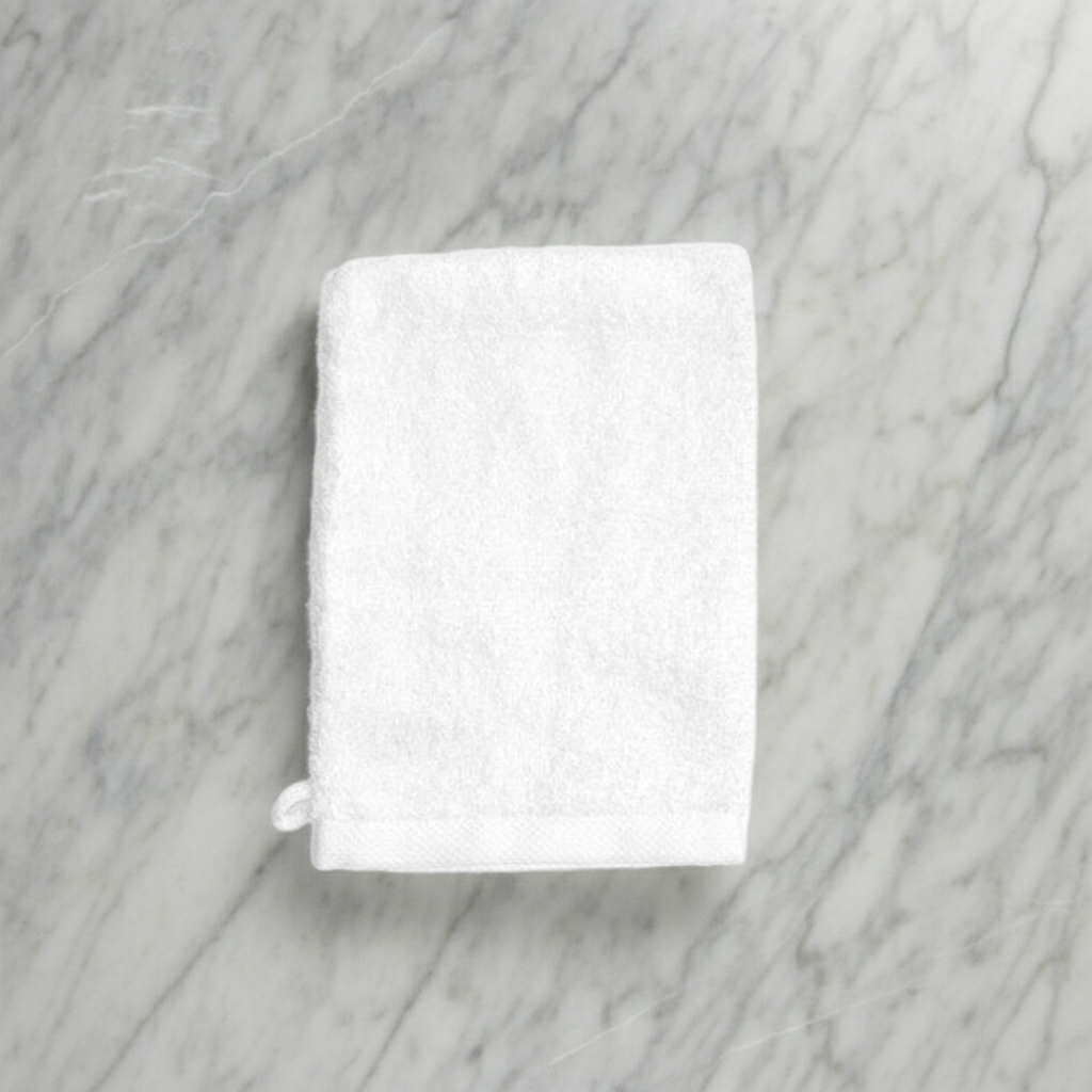 Gant de toilette Alpha – Blanc