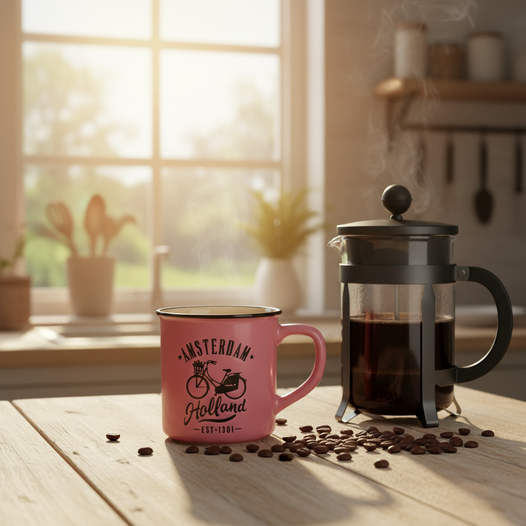 Mug de camping Amsterdam – Rose