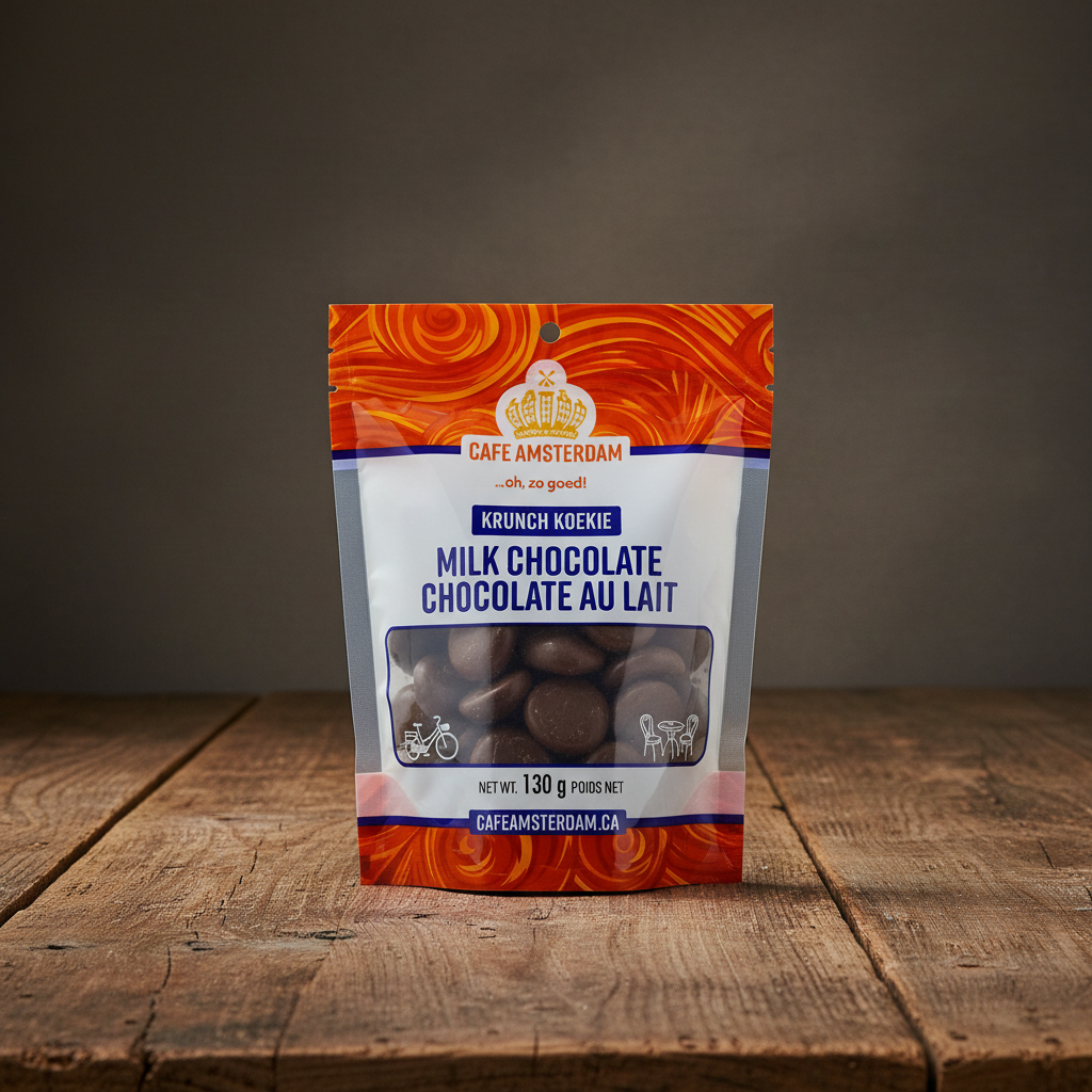 Cafe Amsterdam Crunch Koekie with Milk Chocolate – 130 g