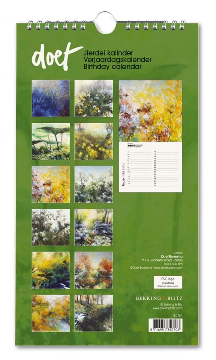 Kalender - Doet Boersma -- Bloemen