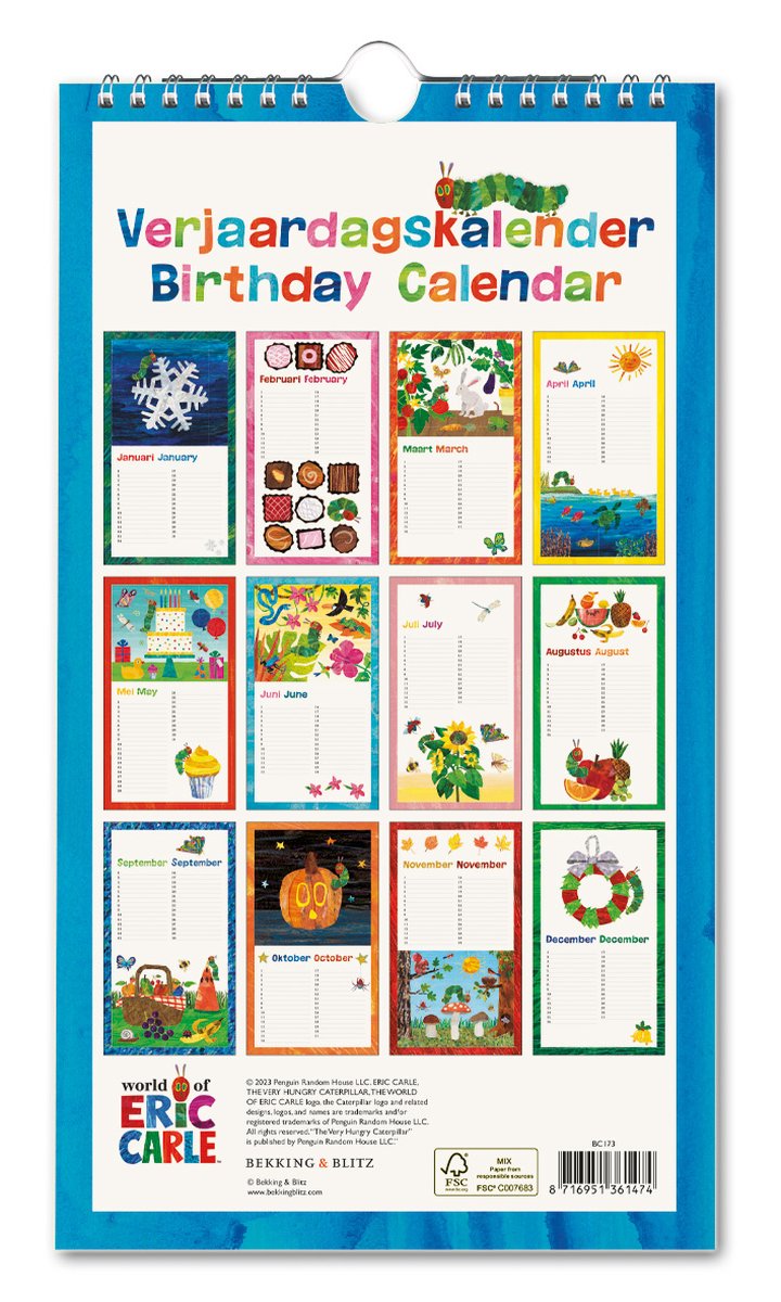 Kalender - Eric Carle -- Naughty Caterpillar