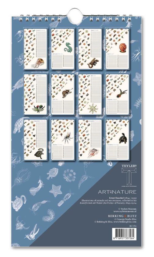 Kalender - Ernst Haeckel -- Kunst van de Natuur