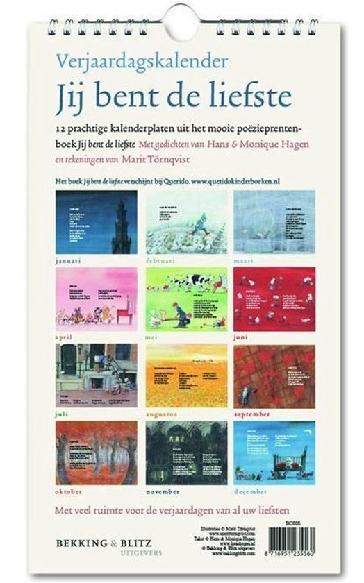 Kalender - Hans Hagen -- Jij bent de Liefste
