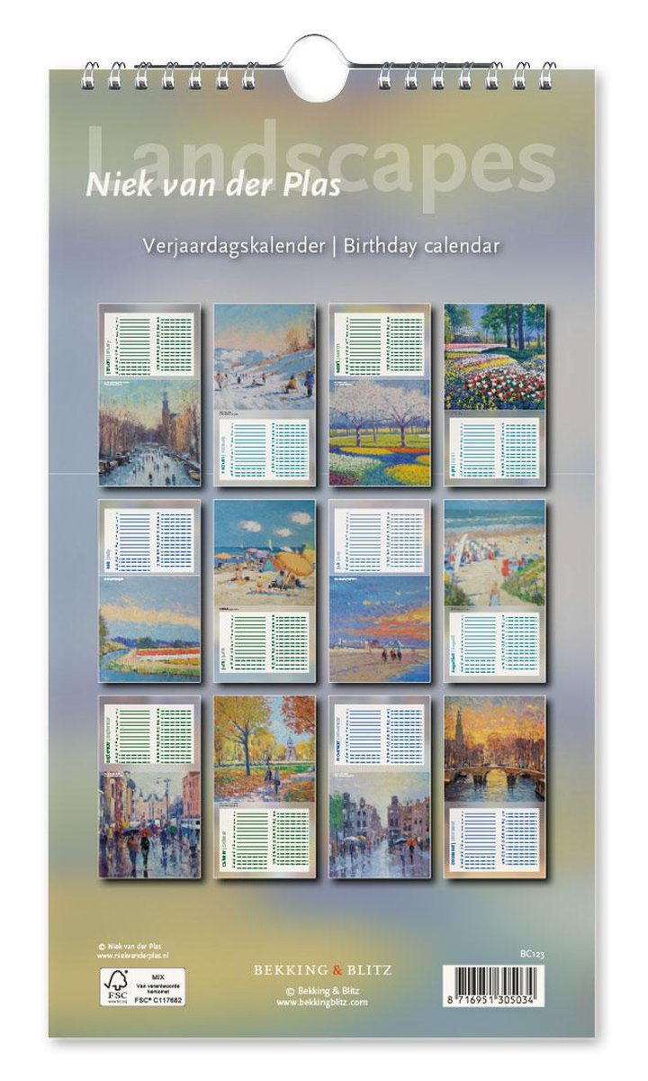 Kalender - Niek van der Plas -- Landschappen