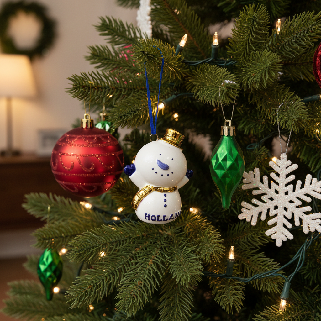 DB Ornament-Snowman with Gold Hat