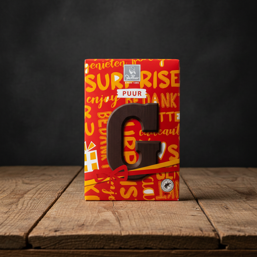 De Heer Chocolat Noir Lettre G