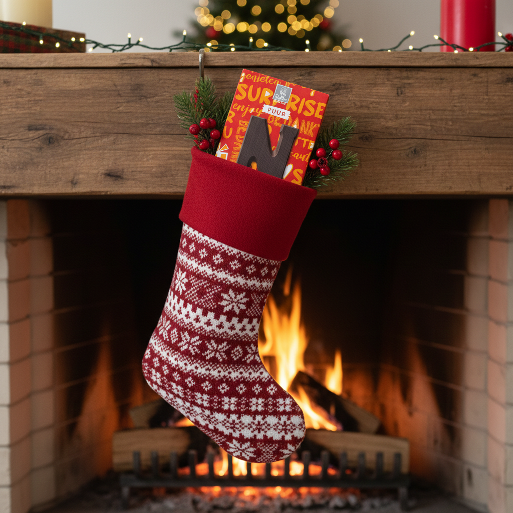 De Heer Dark Chocolate Letter-N