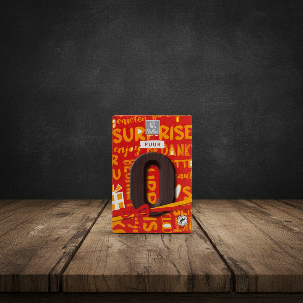 De Heer Dark Chocolate Letter-O