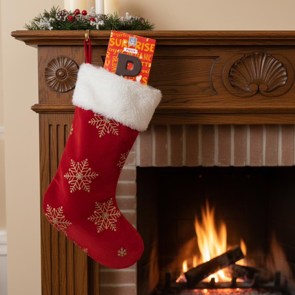 De Heer Dark Chocolate Letter-P