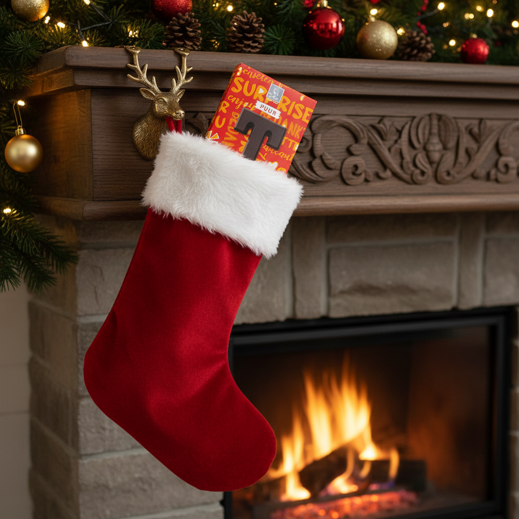 De Heer Dark Chocolate Letter-T