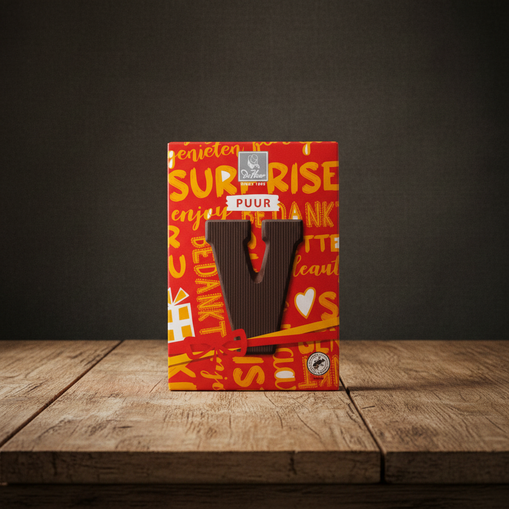 Lettre au chocolat noir De Heer V
