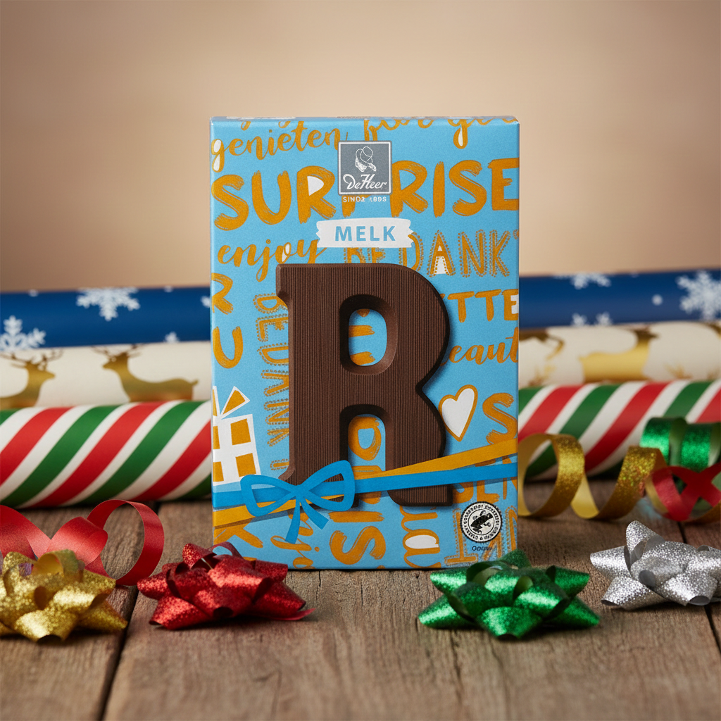 De Heer Milk Chocolate Letter-R