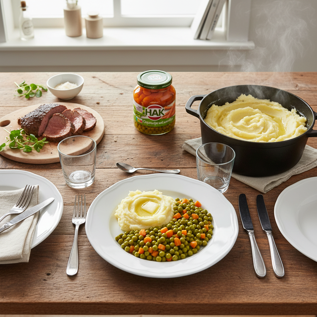 Hak Doperwtjes met Worteltjes