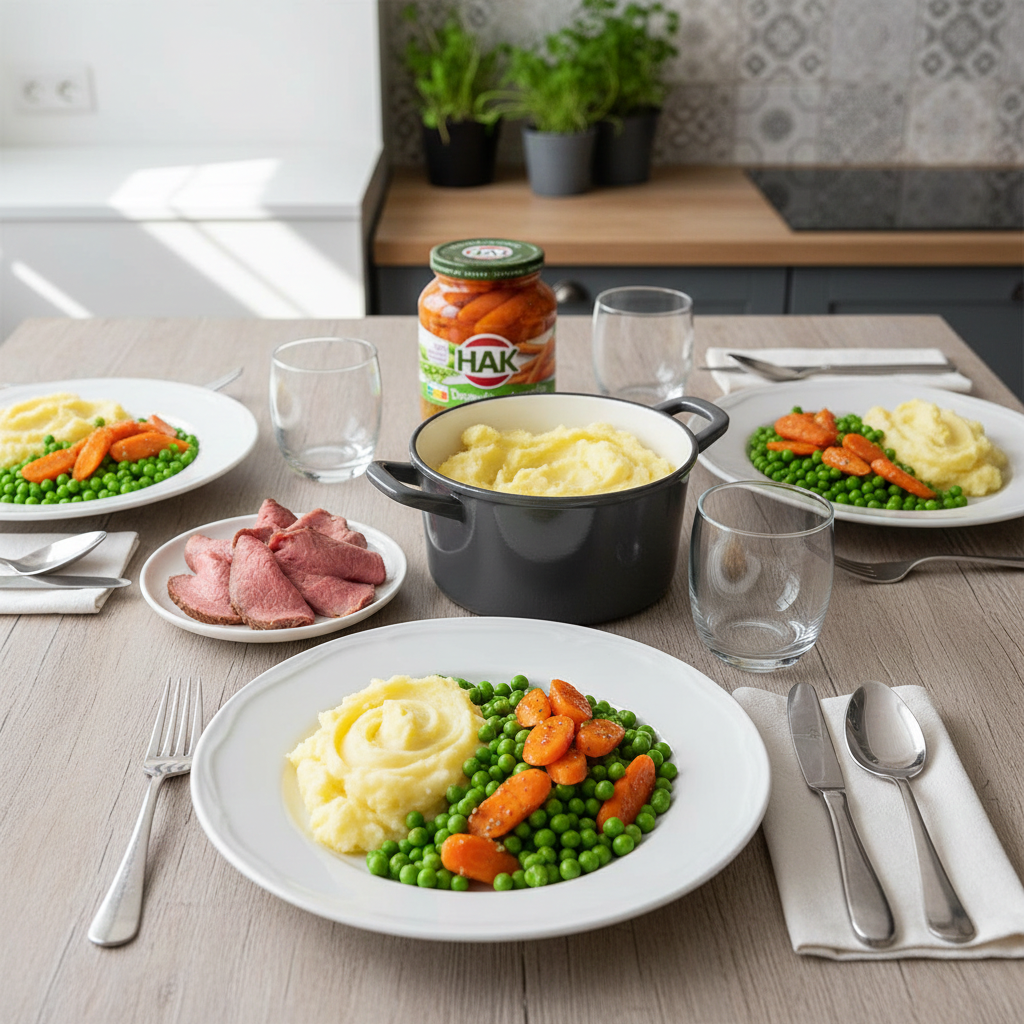 Hak Doperwtjes met Worteltjes