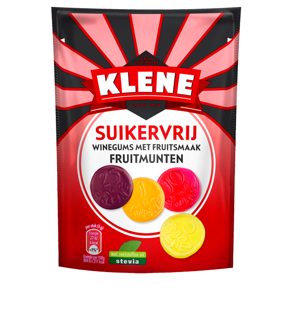 Klene Suikervrij Drop - Fruitmunten