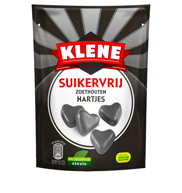 Klene Suikervrij Drop - Hartjes