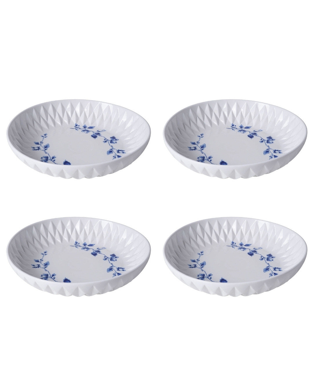 Blauw Vouw Porcelain Plates - Set of 4