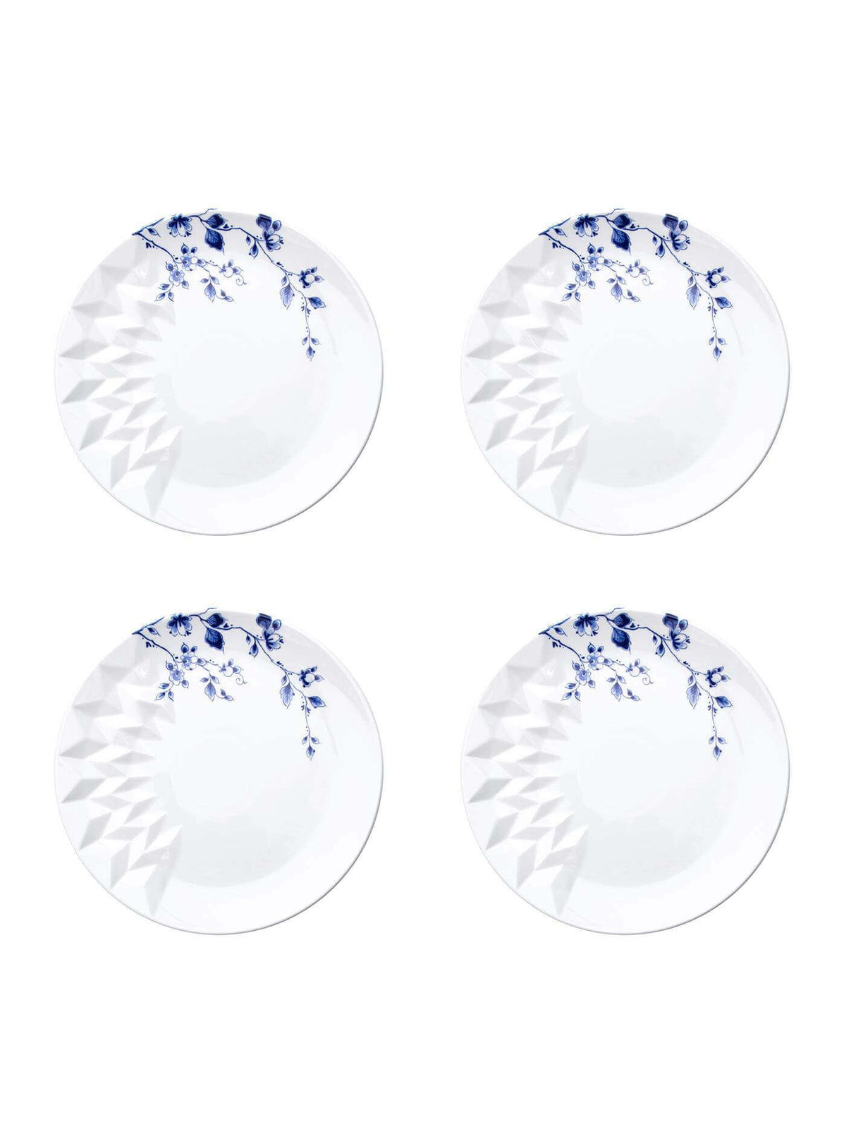 Blauw Vouw Porcelain Plates - Set of 4