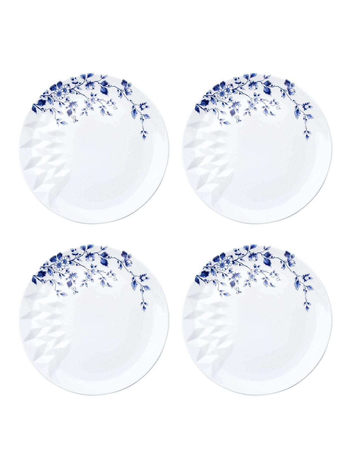 Blauw Vouw Porcelain Plates - Set of 4