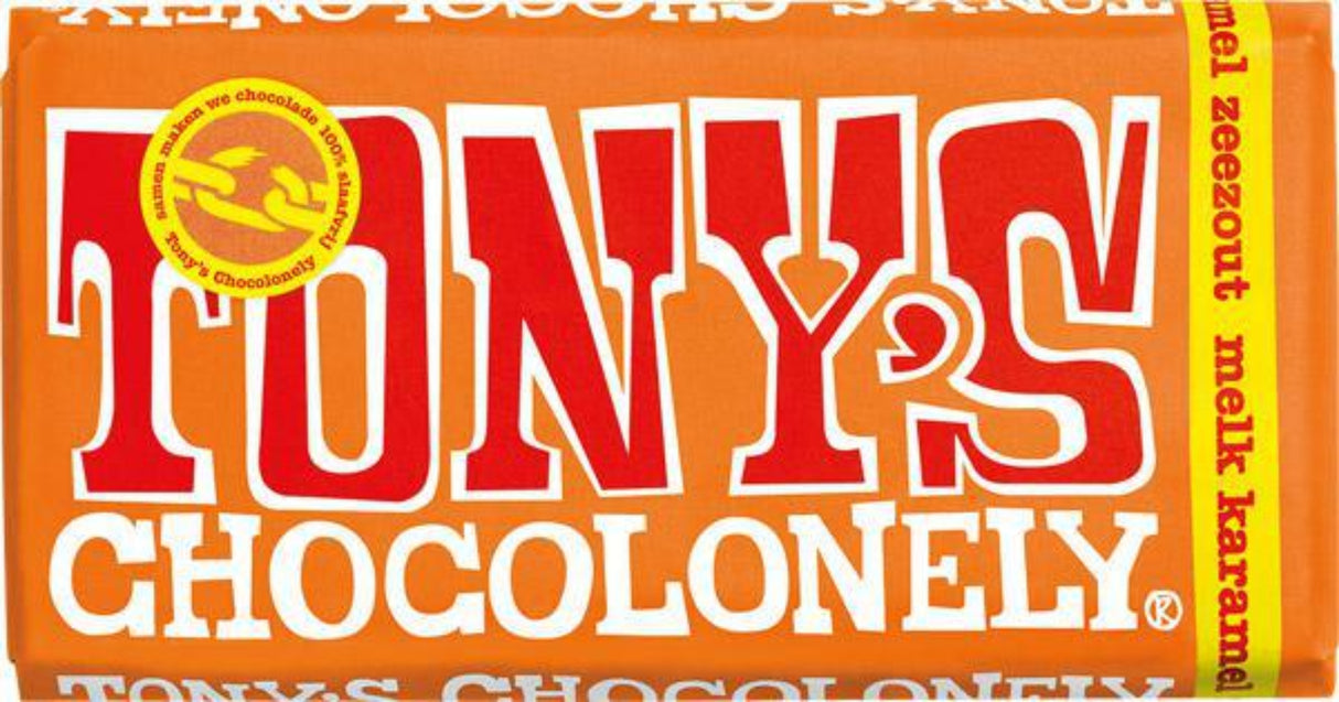 Tony's Chocolonely Melk Karamel Zeezout - 180 g --- Holland Store - Toronto