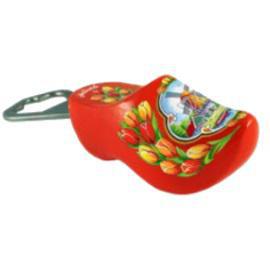 Wooden Shoe Bottle Opener - Orange