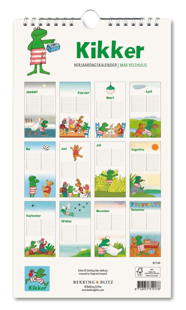 Kalender - Max Velthuijs - Kikker