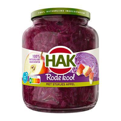 Hak Rode Kool met stukjes Appel - Large