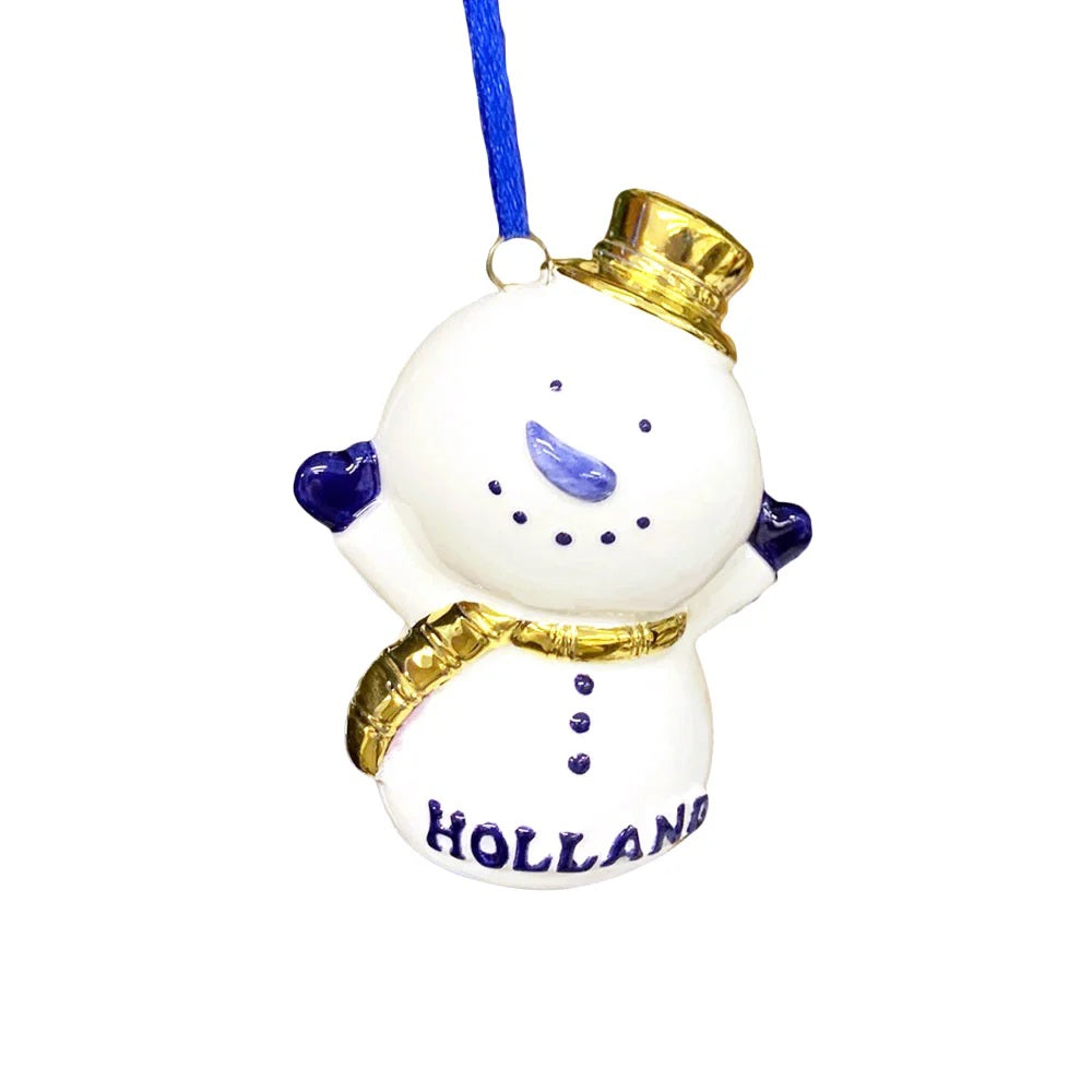 DB Ornament-Snowman with Gold Hat