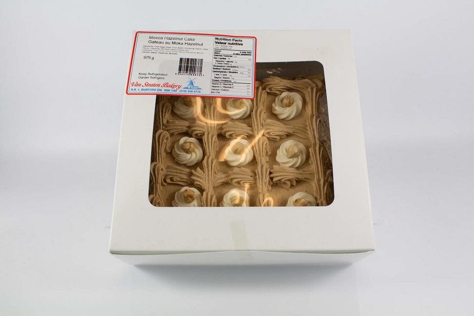 Van Straten Bakery Square Mokka Hazelnoot Taart