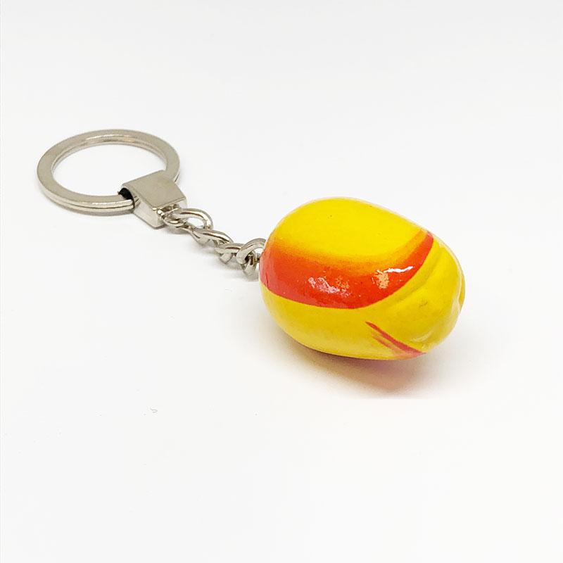 Wooden Tulip Keychain - Yellow-Orange