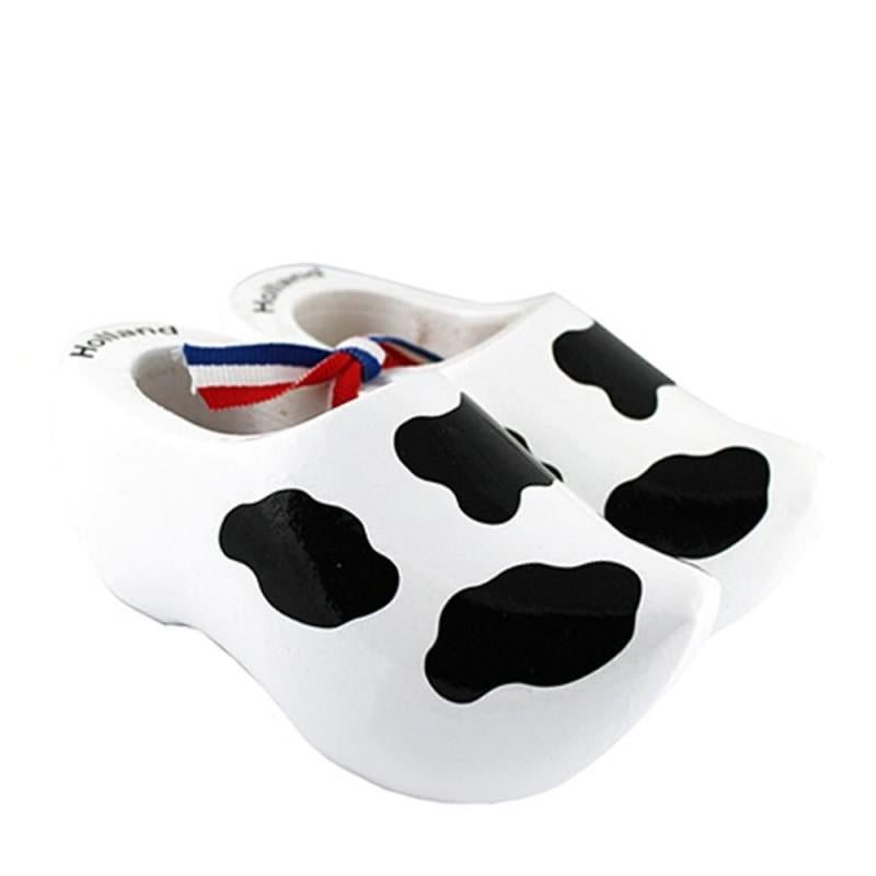 Wooden Shoes with Ribbon - Cow
