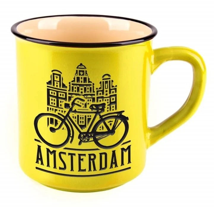 Mug de camping Amsterdam – Jaune