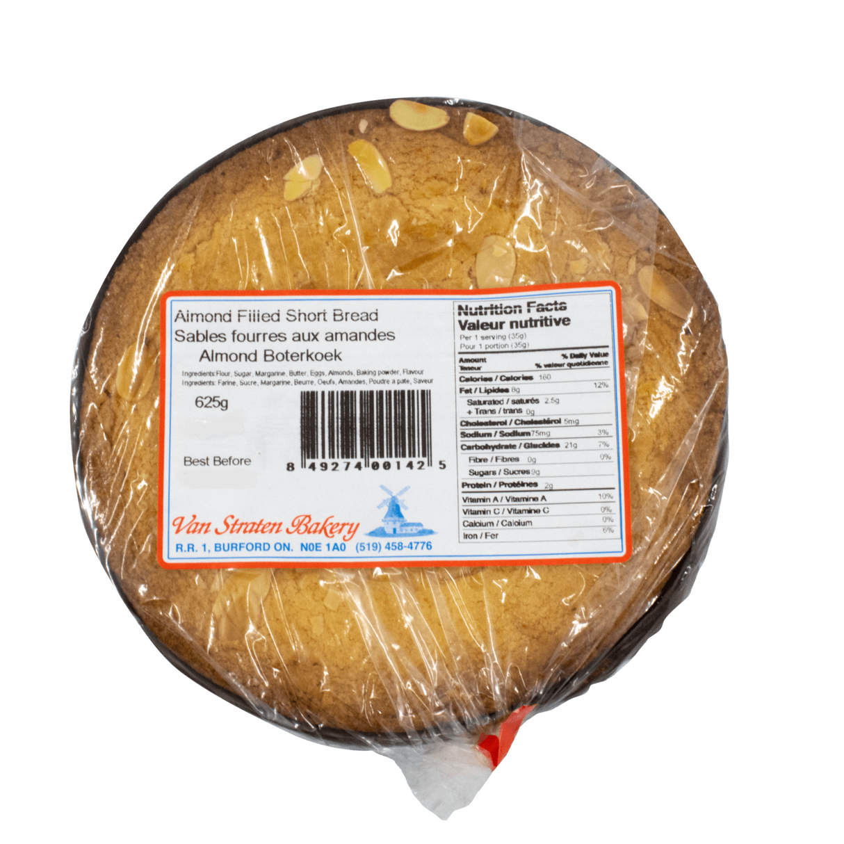 Van Straten Bakery Gevulde Boterkoek-625g … Holland Store – Toronto