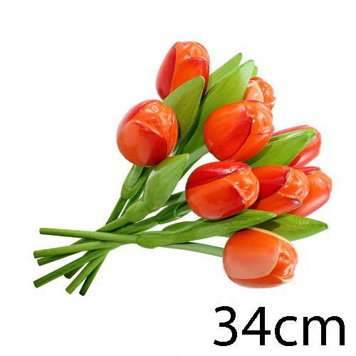 Wooden Tulip - Orange / Red