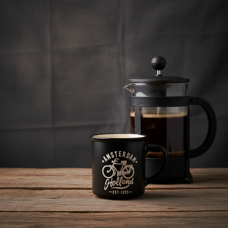 Amsterdam Camping Mug - Black