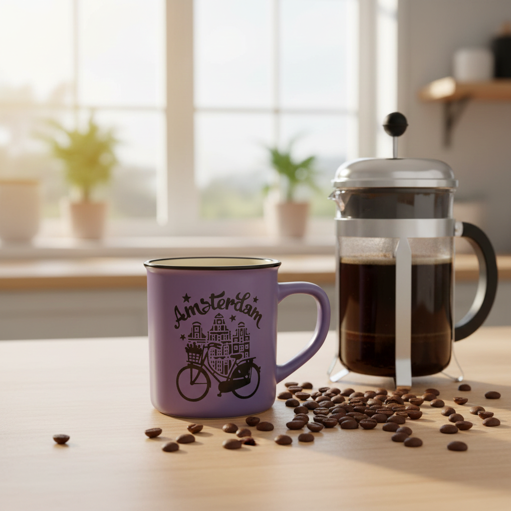 Amsterdam Camping Mug - Purple