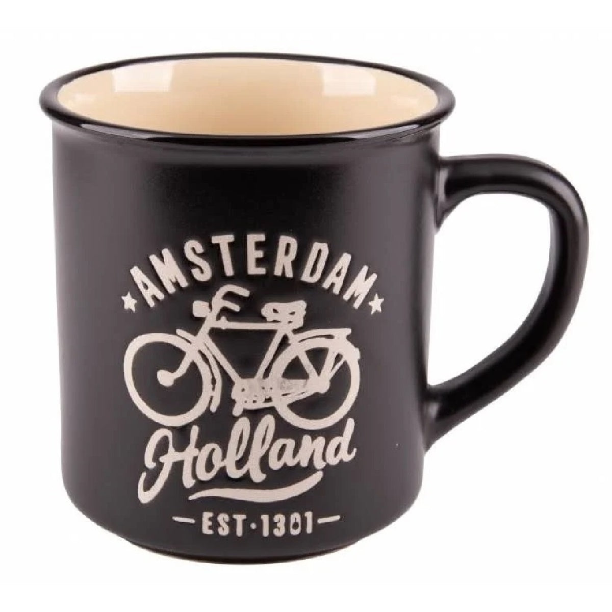 Amsterdam Camping Mug-Black --- Holland Store - Toronto