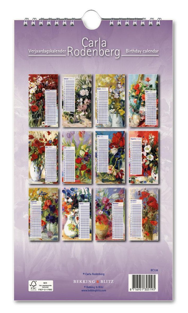 Calendar - Carla Rodenberg -- Flowers