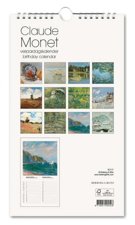 Calendar - Claude Monet -- Waterlillies