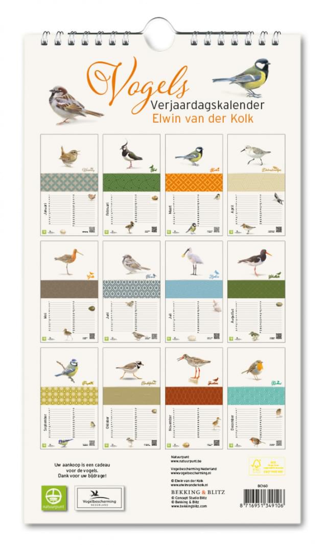 Kalender - Elwin van der Kolk - Vogels
