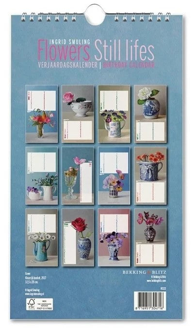 Calendar - Ingrid Smuling --  Flowers Still Life
