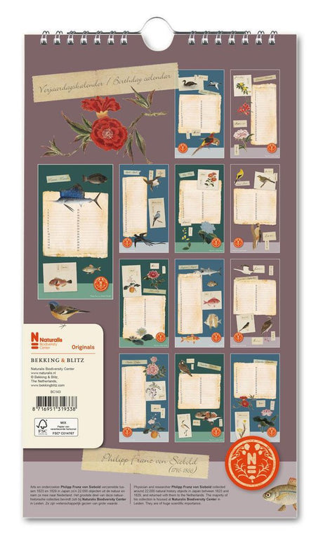 Calendar - Philipp Franc von Siebold -- Naturalis Biodiversity