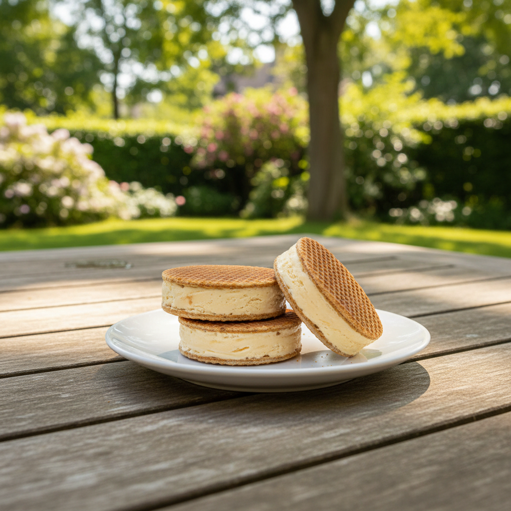 Caramel Stroopwafel Ice Cream Sandwich