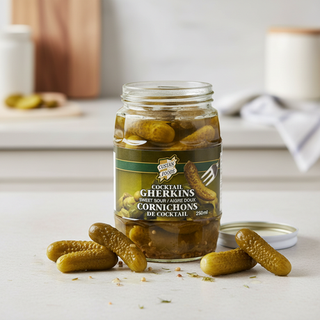 Custan Foods Cocktail Gherkins - 250 mL