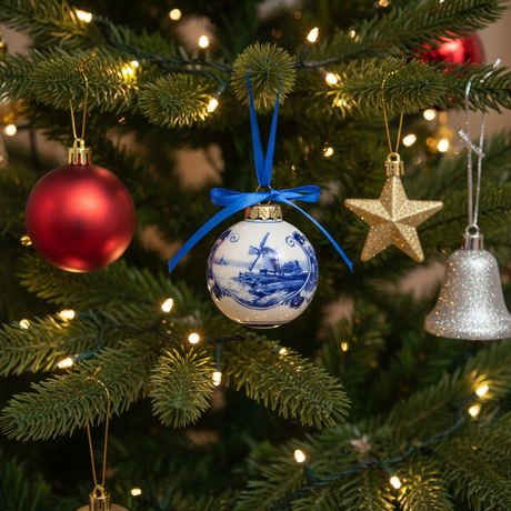 DB Ornament-Ball with Windmill Landscape