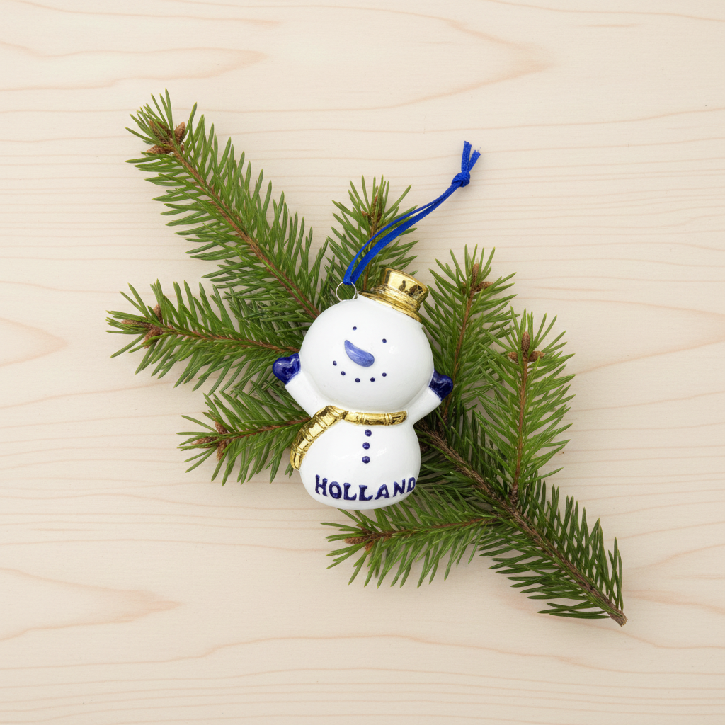 DB Ornament-Snowman with Gold Hat