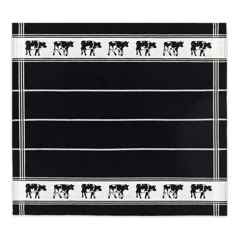 DDDDD Towel-Cow Black