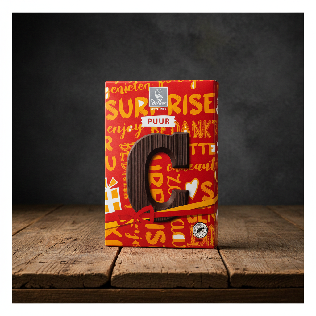 Lettre en chocolat noir De Heer – C