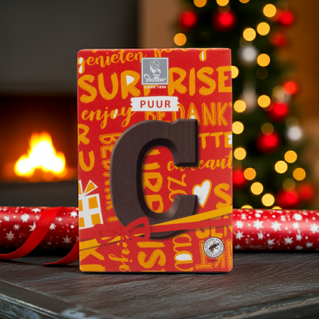 Lettre en chocolat noir De Heer – C
